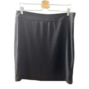 Banana Republic Women's Black Side Zipper Back Slit Pencil Skirt Size 12 NWT
